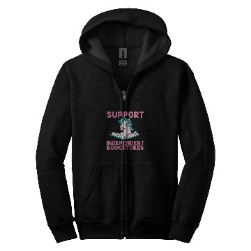 Discover Support Independent Bookstores Book Lover Reading Nerd Zip Hoodies