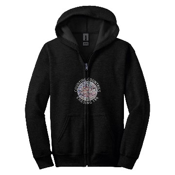 Discover Counting Countries Chasing 196 Zip Hoodies