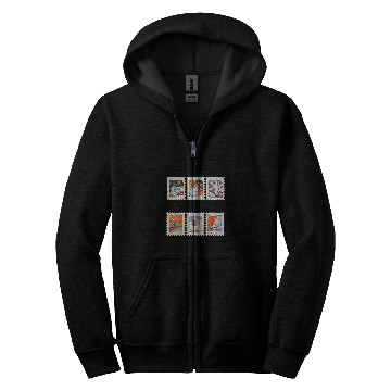 Discover 1988 Vietnam Space Stamp Zip Hoodies