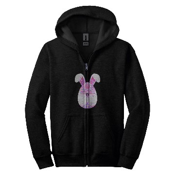 Discover Easter mandala cute bunny ears egg Yoga rabbit Zip Hoodies