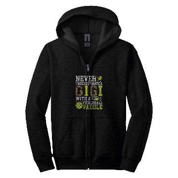 Discover Proud Pickleball Gigi Grandma Gigi Pickleball Player Gigi Zip Hoodies