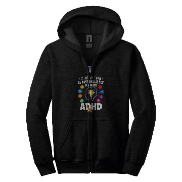 Discover ADHD Warrior Embrace Neurodiversity ADHD Awareness Zip Hoodies