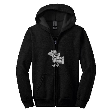 Discover Aztec Bird Symbol Zip Hoodies