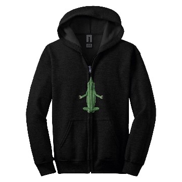 Discover Funny Yoga Chameleon Zip Hoodies