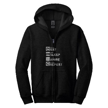 Discover Eat Sleep Anime Repeat Japanese Manga Lover Cosplay Gift Zip Hoodies