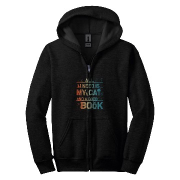 Discover Book Cat Librarian Novel Book Lover For Men Women Zip Hoodies