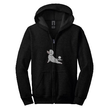 Discover Poodle Yoga Funny Dog Zip Hoodies