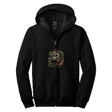 Discover Owl Reading Book Bookworm Reader Librarian Teacher Zip Hoodies