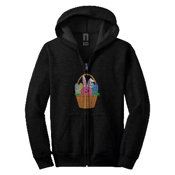 Discover Easter Bunny Bowling Game Egg Basket Zip Hoodies