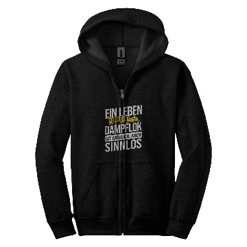 Discover Life Without Steam Train Possible But Pointless Train Driver Railway Zip Hoodies