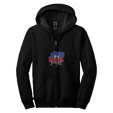 Discover Haiti haitian caribbean Hispaniola traveling souvenir nation Zip Hoodies