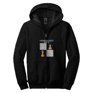 Discover Unbreakable Spell Chess Pawn Bishop Chess Player Board Game Zip Hoodies