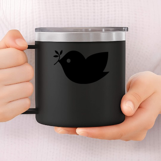 Peace Bird Icon 14oz Stainless Steel Tumblers