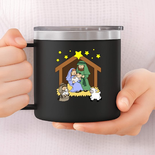 Nativity Scene 14oz Stainless Steel Tumblers