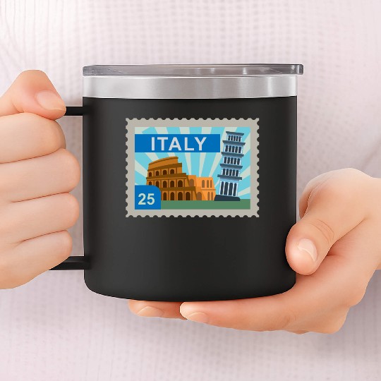 italy post stamp 14oz Stainless Steel Tumblers