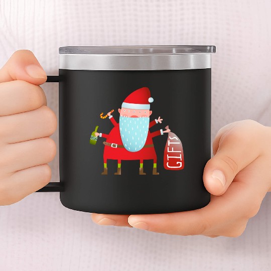 Santa Claus 14oz Stainless Steel Tumblers