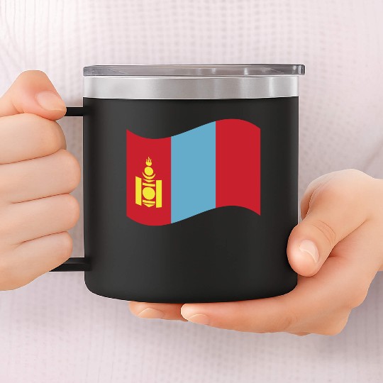 flag mongolia 14oz Stainless Steel Tumblers