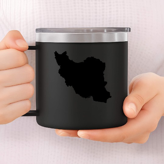 Iran map silhouette 14oz Stainless Steel Tumblers