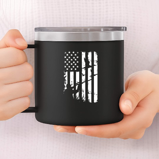 USA Duck Hunting American Hunters Hunt Gifts 14oz Stainless Steel Tumblers