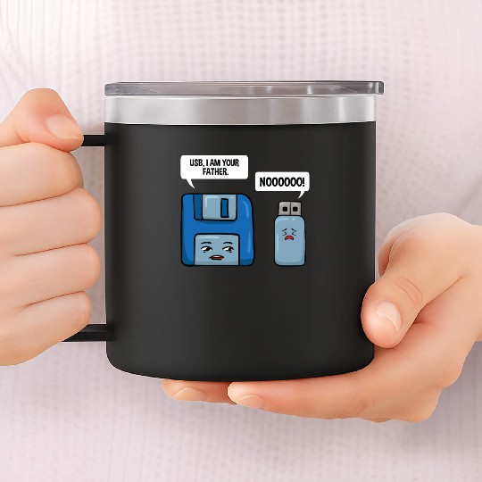 Floppy Disc USB Data Nerd Computer Science Gift 14oz Stainless Steel Tumblers