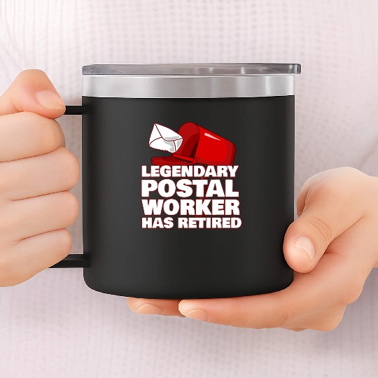 Funny Post Office Retired Postal Worker Gift Idea 14oz Stainless Steel Tumblers