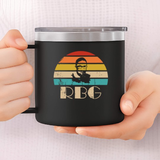 Vintage Notorious RBG 14oz Stainless Steel Tumblers Ruth Bader Ginsburg