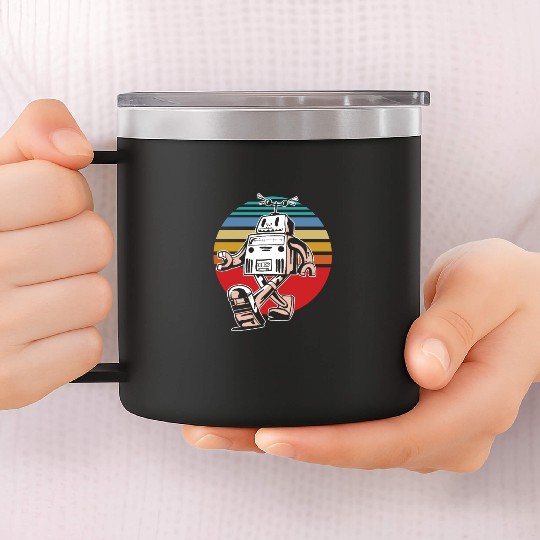 Robotics Program Engine Computer Robots 14oz Stainless Steel Tumblers