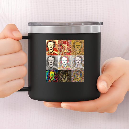 Unique Portrait Reveals Young Edgar Allan Poe 14oz Stainless Steel Tumblers