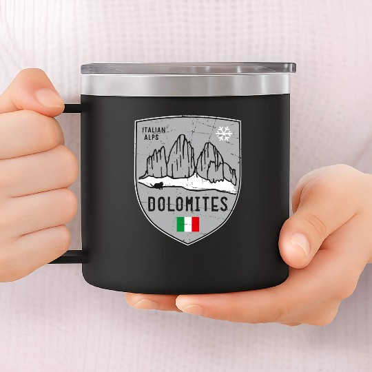 Dolomites Italy Emblem 14oz Stainless Steel Tumblers