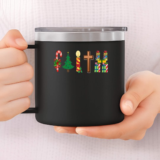 Faith Christian Christmas 14oz Stainless Steel Tumblers