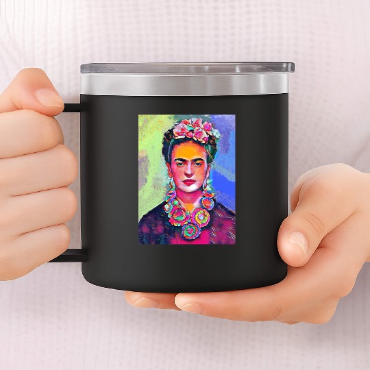 Frida Kahlo 14oz Stainless Steel Tumblers
