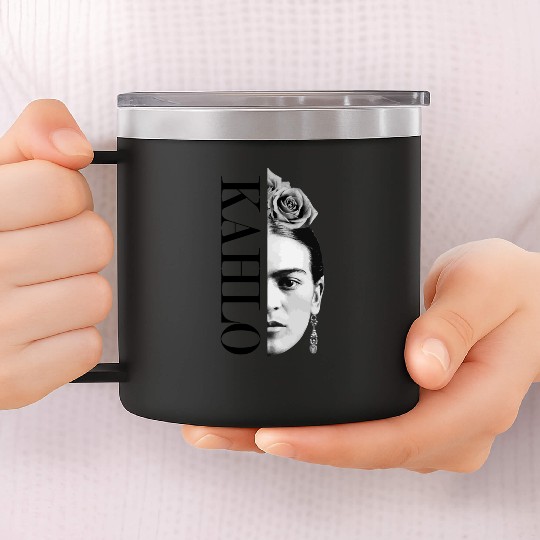 Frida Kahlo Split Portrait Gift 14oz Stainless Steel Tumblers