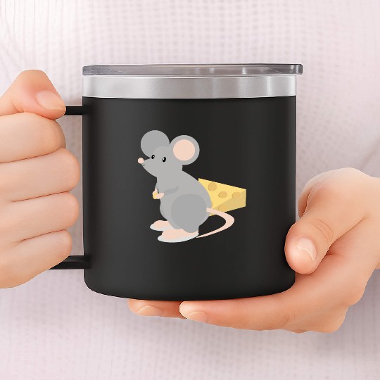 peggy the little grey mouse 14oz Stainless Steel Tumblers