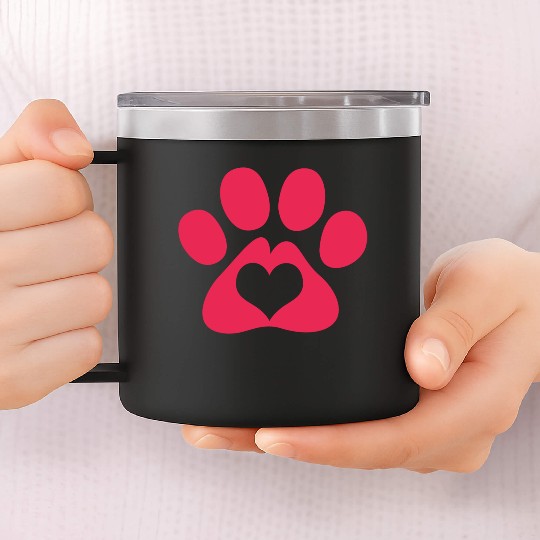 Dog Paw Adopt A Pet Dog Rescue 14oz Stainless Steel Tumblers