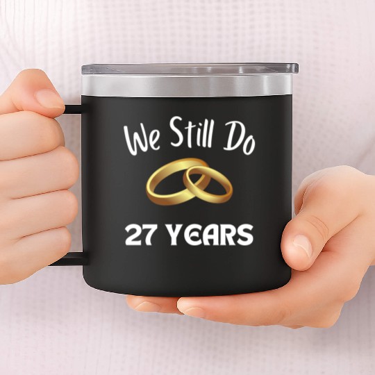 Anniversary Gift For Couples 27 Years 14oz Stainless Steel Tumblers