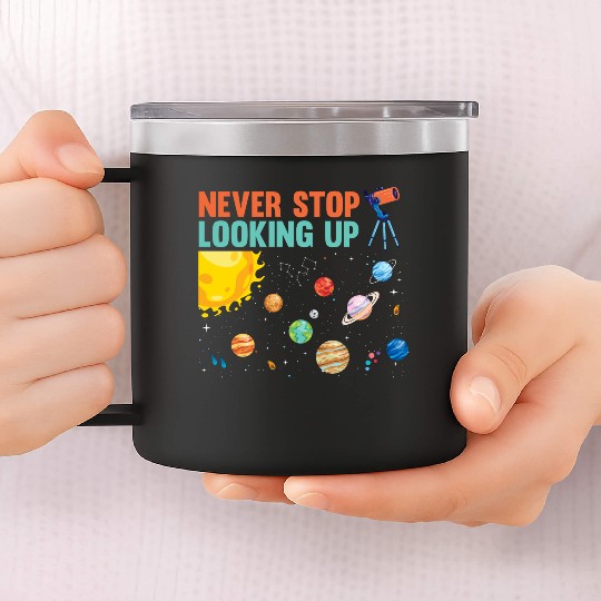 Telescope Solar System Planets Astronomer 14oz Stainless Steel Tumblers