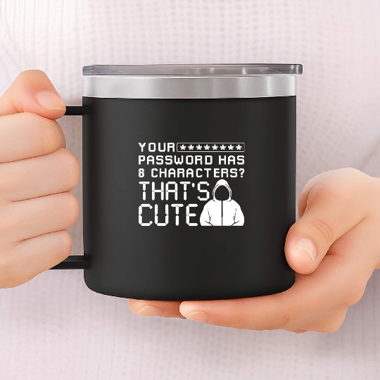 Hacker Cyber Security Password 14oz Stainless Steel Tumblers