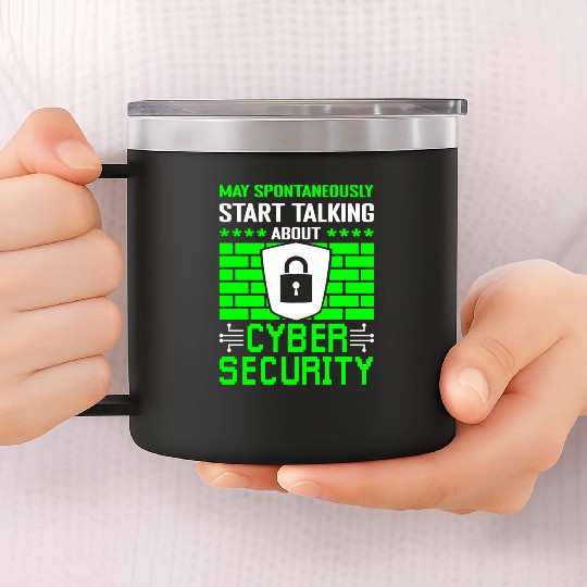 Cyber Security Funny Ethical Hacking 14oz Stainless Steel Tumblers
