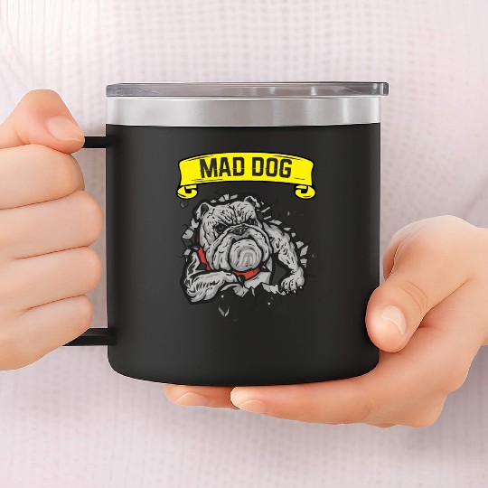 Mad dog pitbill lover 14oz Stainless Steel Tumblers