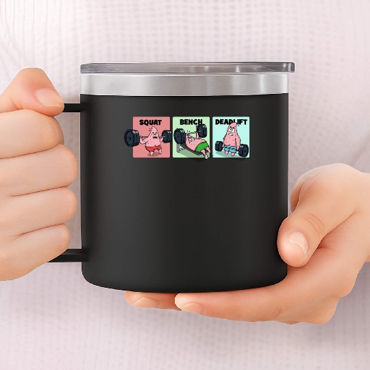 Majin Buu vs Patrick - Funny Anime Gym 14oz Stainless Steel Tumblers