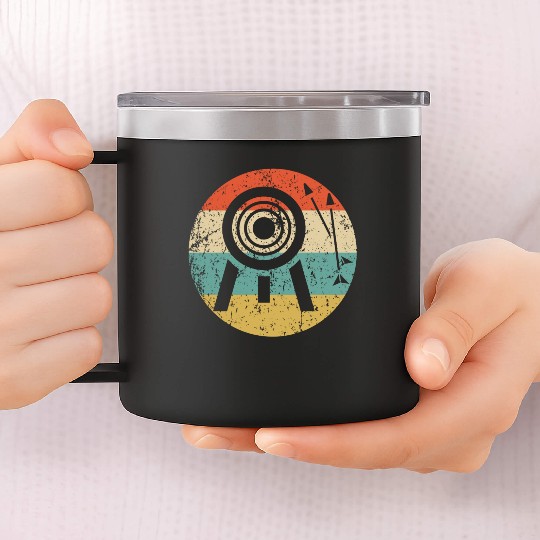 Archery Arrows Icon Retro Archery 14oz Stainless Steel Tumblers