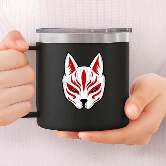 Cat Kitsune Japan 14oz Stainless Steel Tumblers