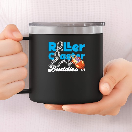 Roller Coaster Friends Besties 14oz Stainless Steel Tumblers