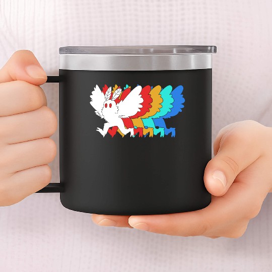 Cryptozoologist Cryptid Mothman 14oz Stainless Steel Tumblers