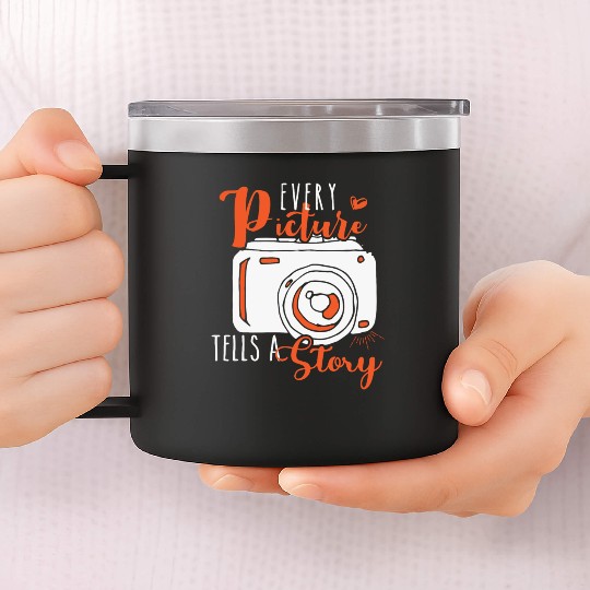 Photography Photographer Camera 14oz Stainless Steel Tumblers