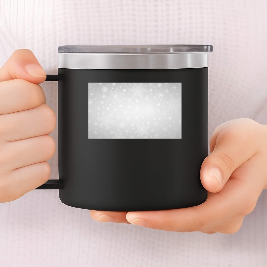 Beautiful Grey Snowflakes Pattern 14oz Stainless Steel Tumblers