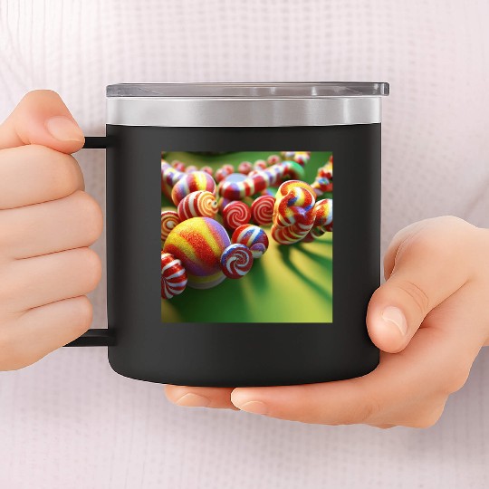 A glimpse into candy land version 3 14oz Stainless Steel Tumblers