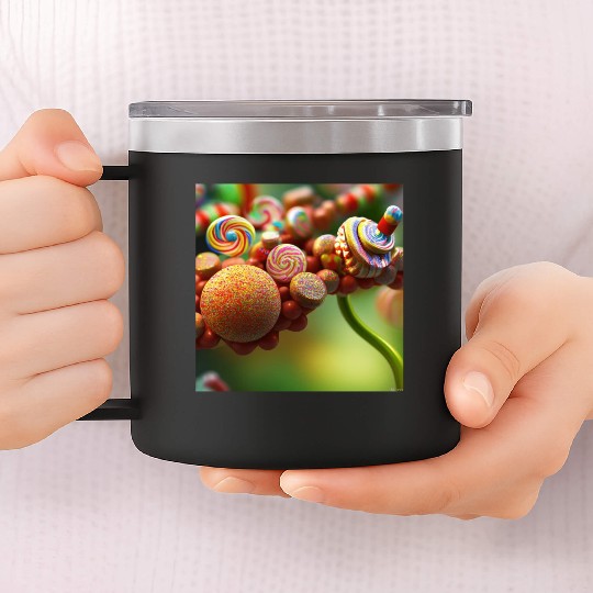 A glimpse into candy land version 4 14oz Stainless Steel Tumblers