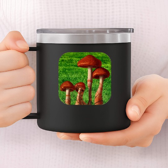 Natural mushroom 14oz Stainless Steel Tumblers
