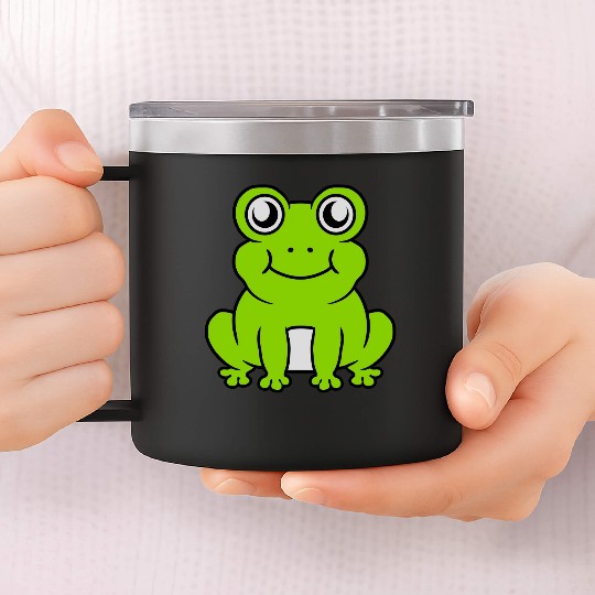 Small sitting cute frog 14oz Stainless Steel Tumblers
